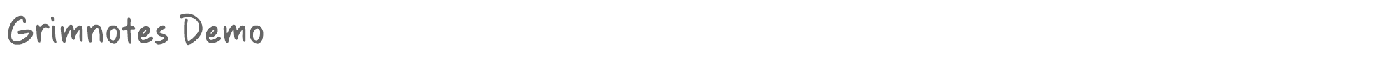 Grimnotes Grimnotes Demo.ttf font preview
